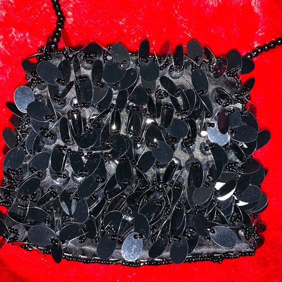 Handbags - Vintage Black Beaded Bag